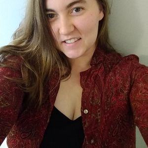 Evan-Picone Sz 10 Women's Paisley Button Front Top